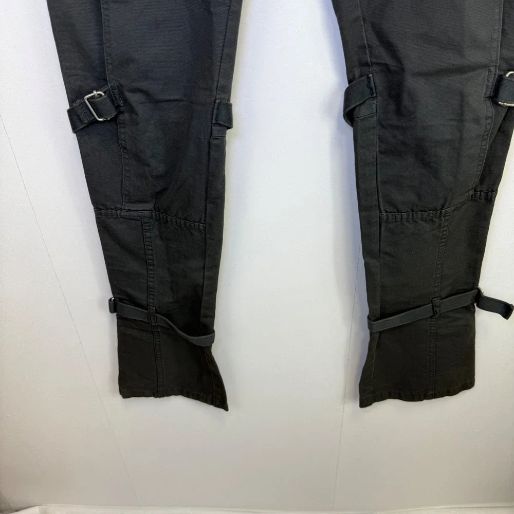 J.Lindeberg Stockholm Cargo Pants Buckle Strap Utility Pockets Slim Fit Black 29